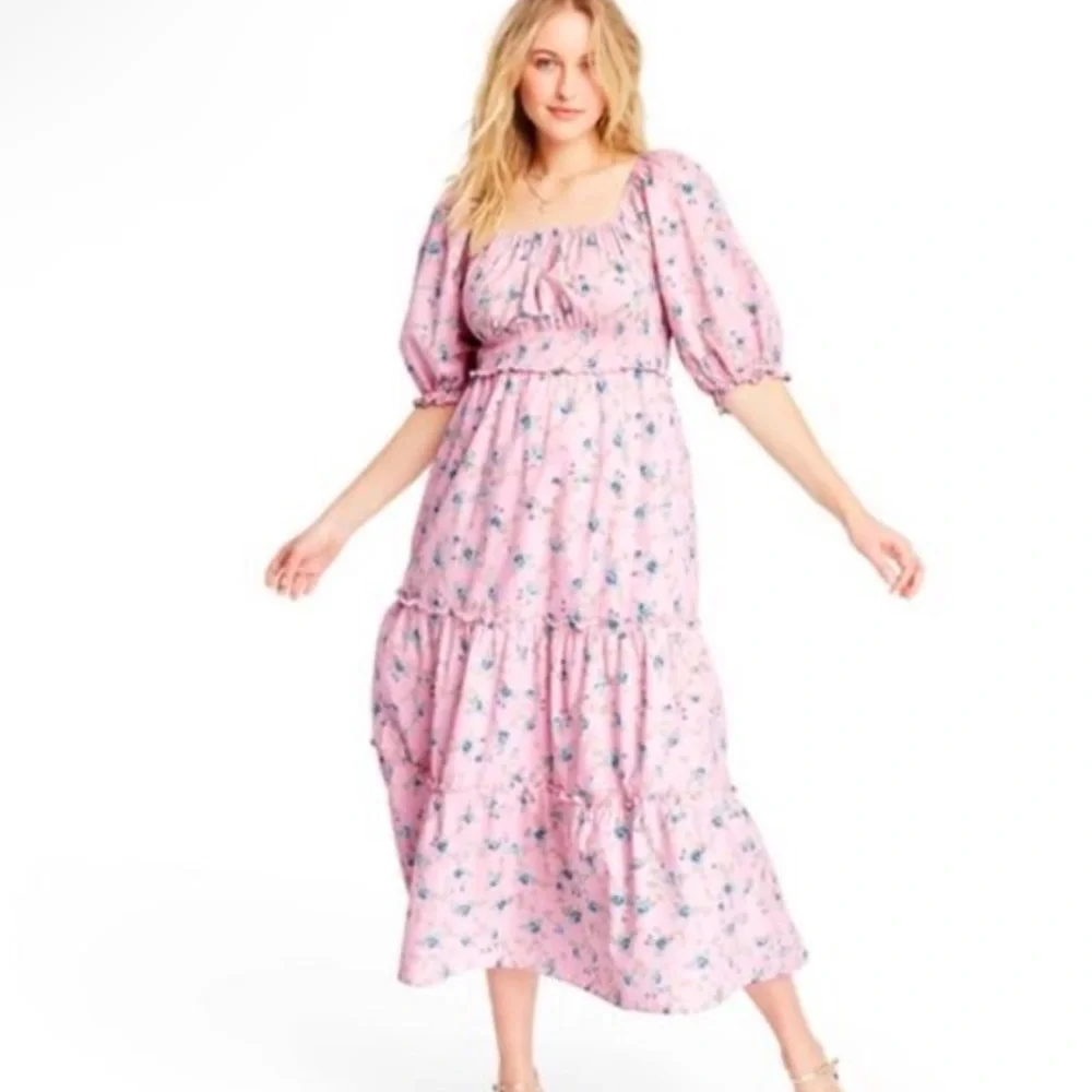 RARE LoveShackFancy x Target Sabine Floral Midi Dress - Picture 7 of 8